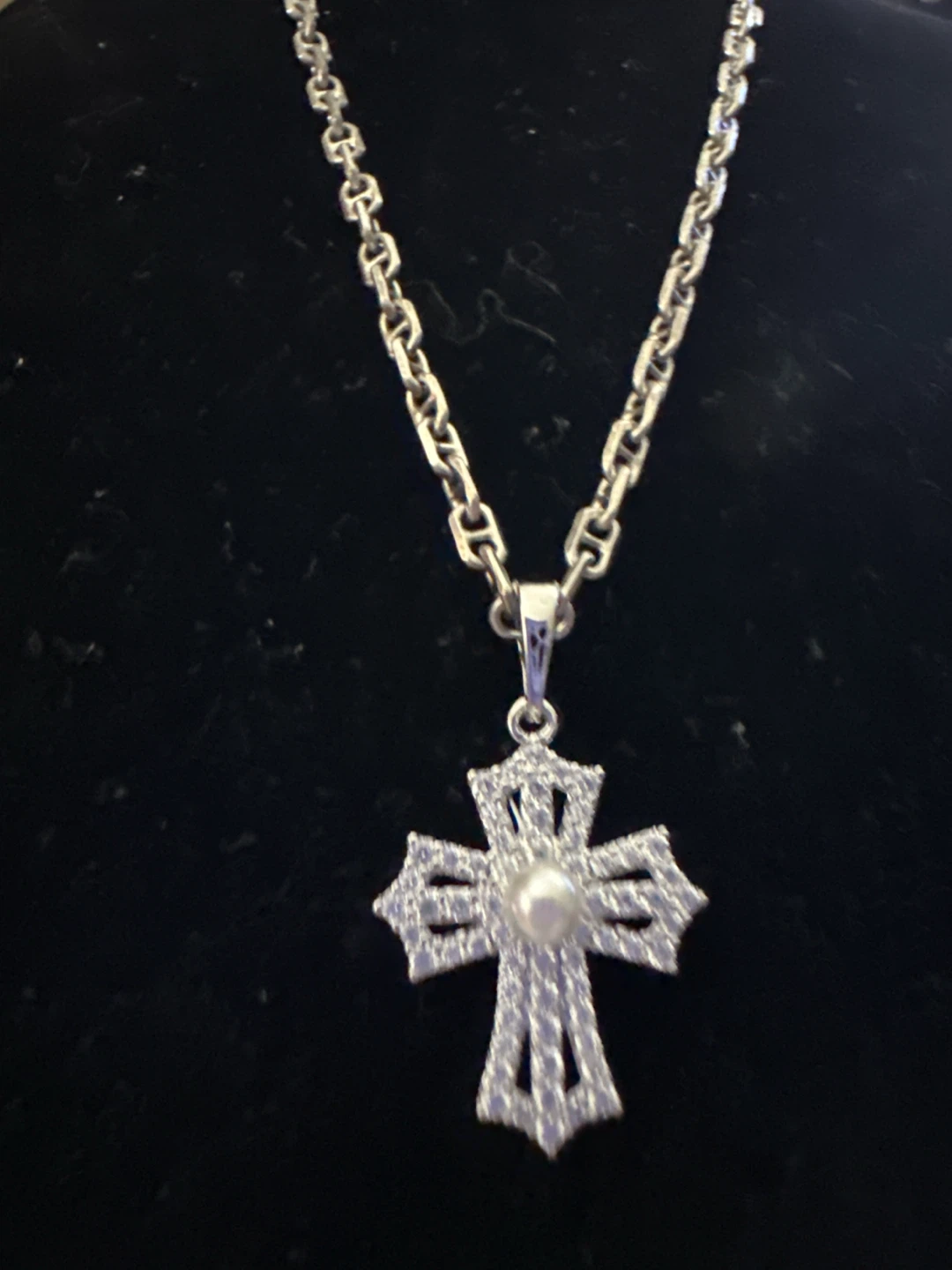 Cross Pendant w silver 925 Necklace and Bracelet Set - photo 3