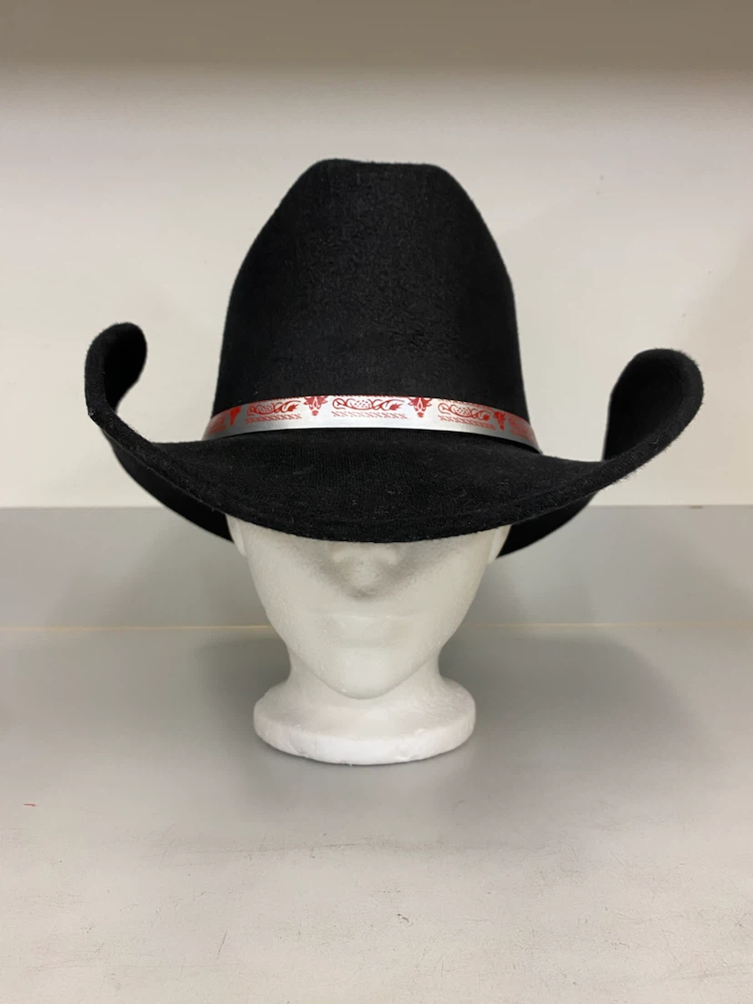 Black Cowboy Hat with Decorative Band