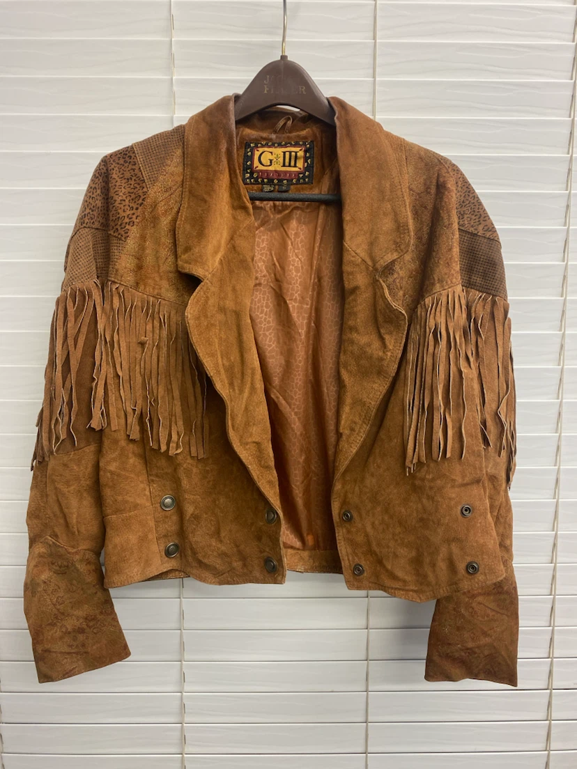 G III Leather Suede Fringe Jacket - photo 2