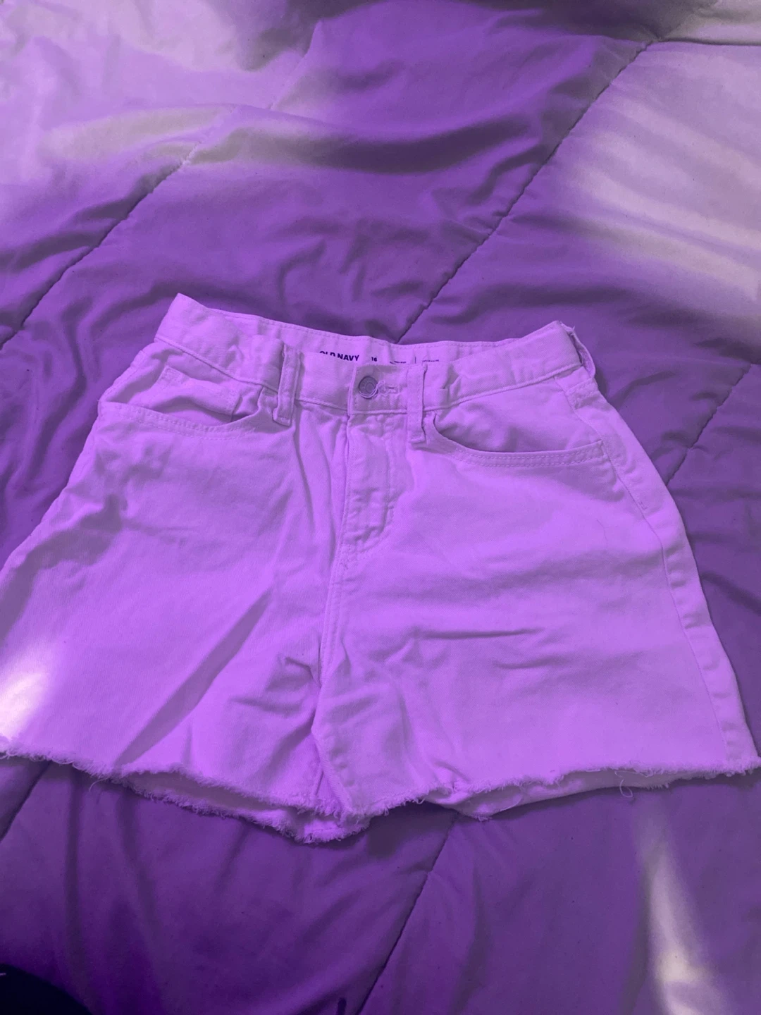 Old Navy White Denim Cutoff Shorts