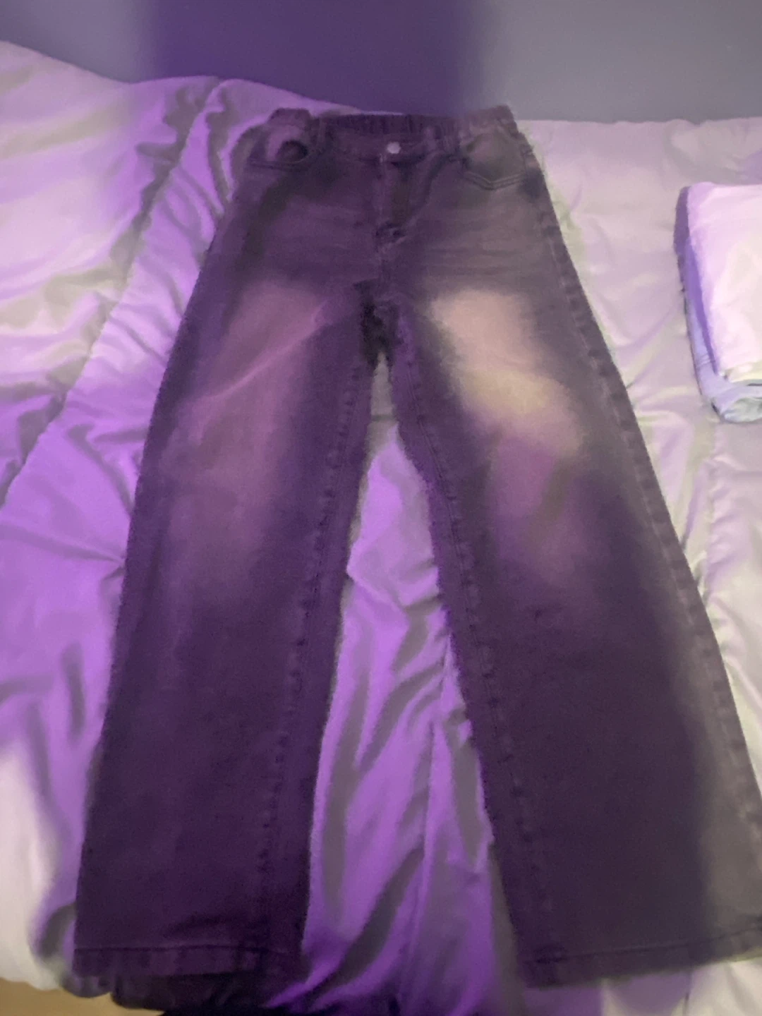 Grey Wide Leg Jeans