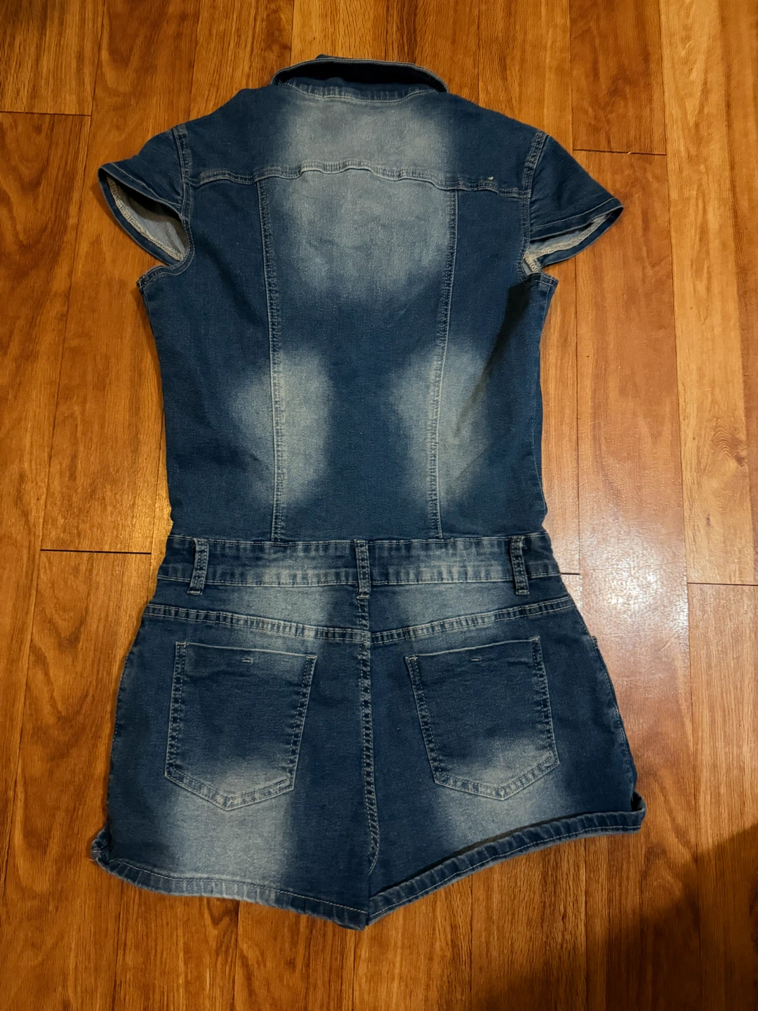 Dark wash jean romper - photo 2