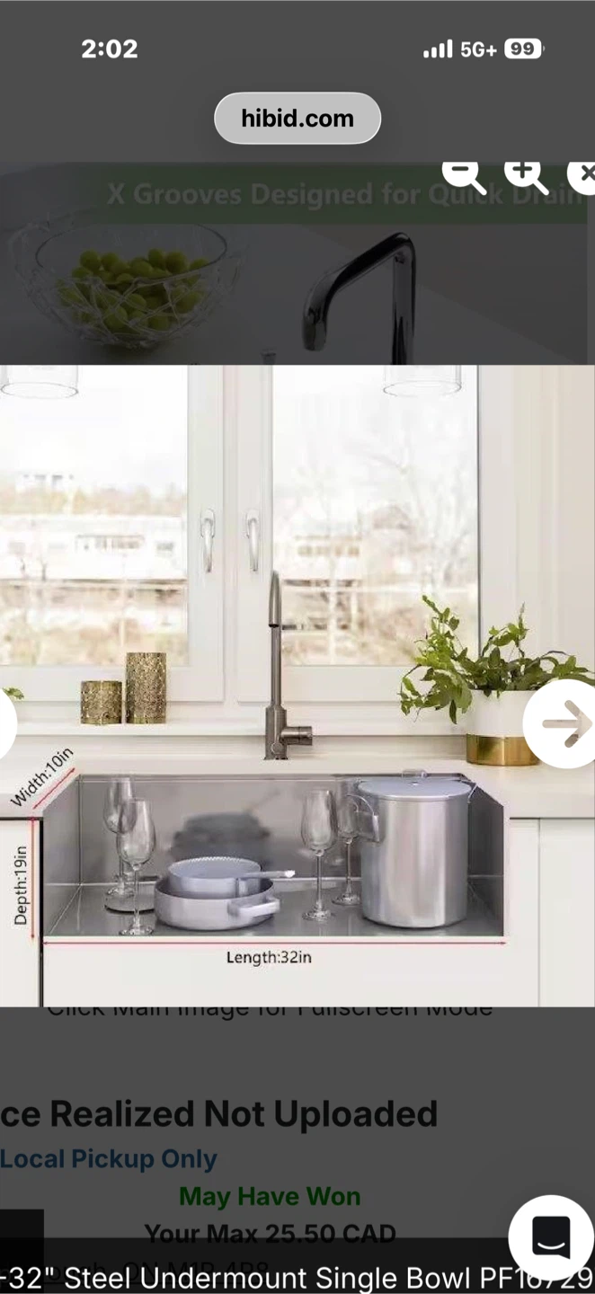 32" Steel Undermount Single Bowl Kitchen Sink