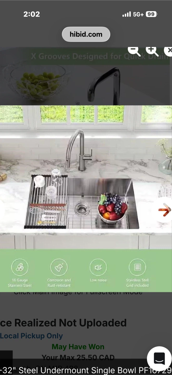 32" Steel Undermount Single Bowl Kitchen Sink - photo 2