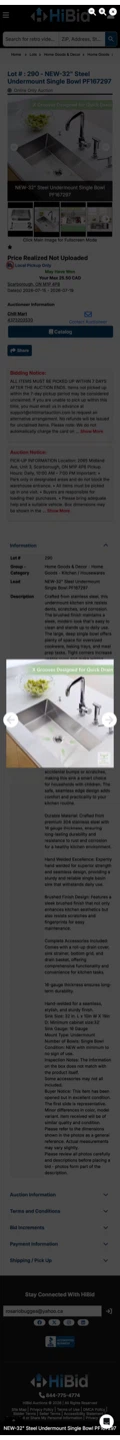 32" Steel Undermount Single Bowl Kitchen Sink - photo 3