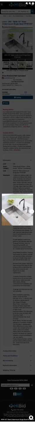 32" Steel Undermount Single Bowl Kitchen Sink - photo 3