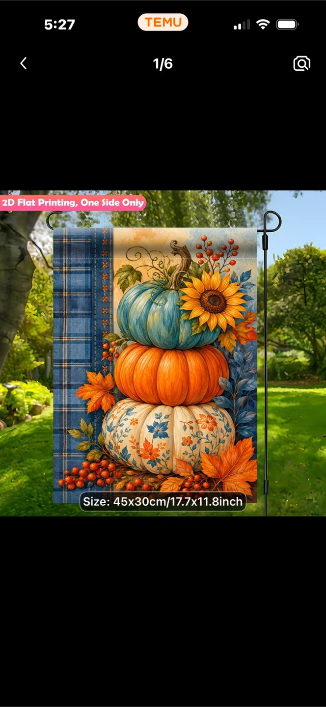 Autumn Stacked Pumpkin Garden Flag