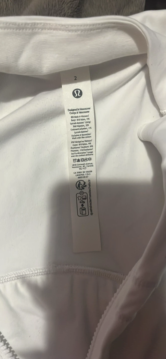 Lululemon White Full Zip Jacket Size 2 - photo 2
