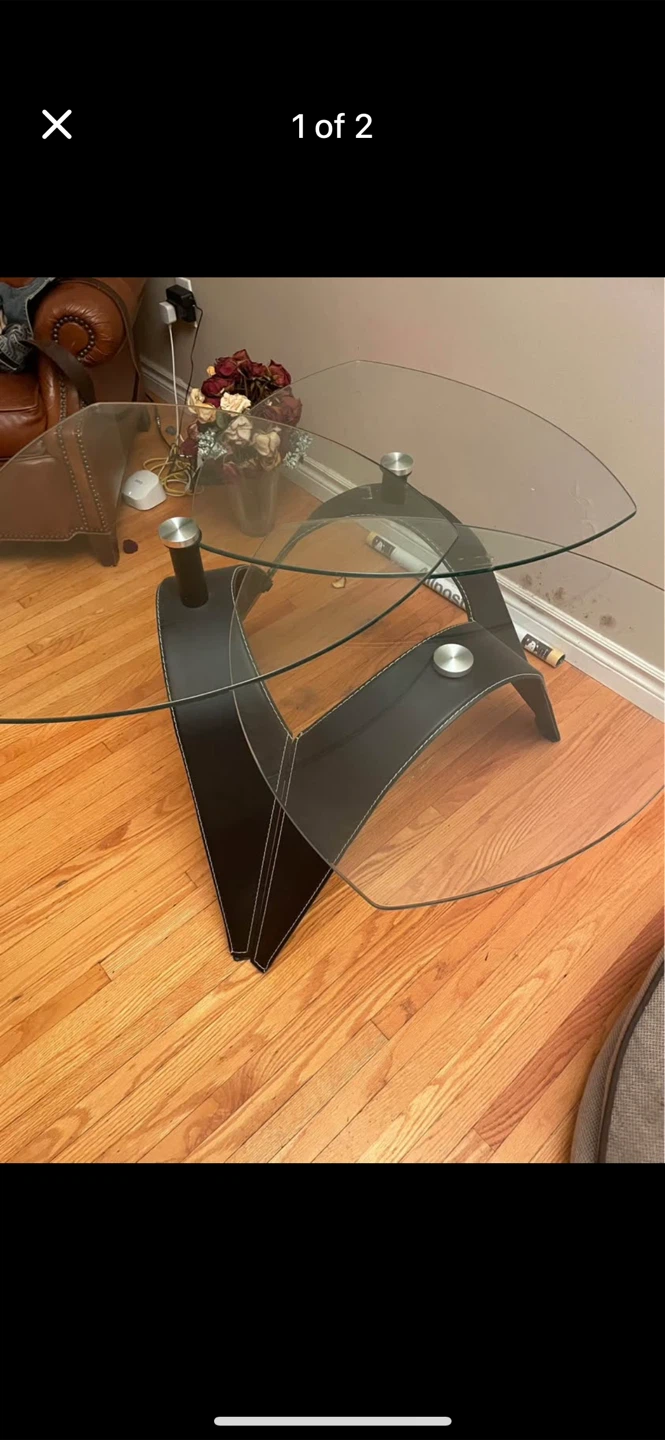3 on 1 glass table - photo 2