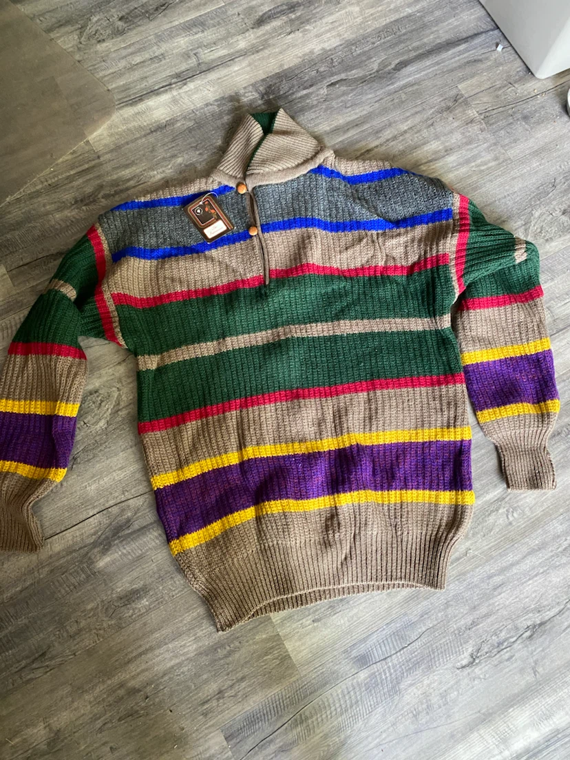 The Impressions Striped Knit Sweater - Size Medium