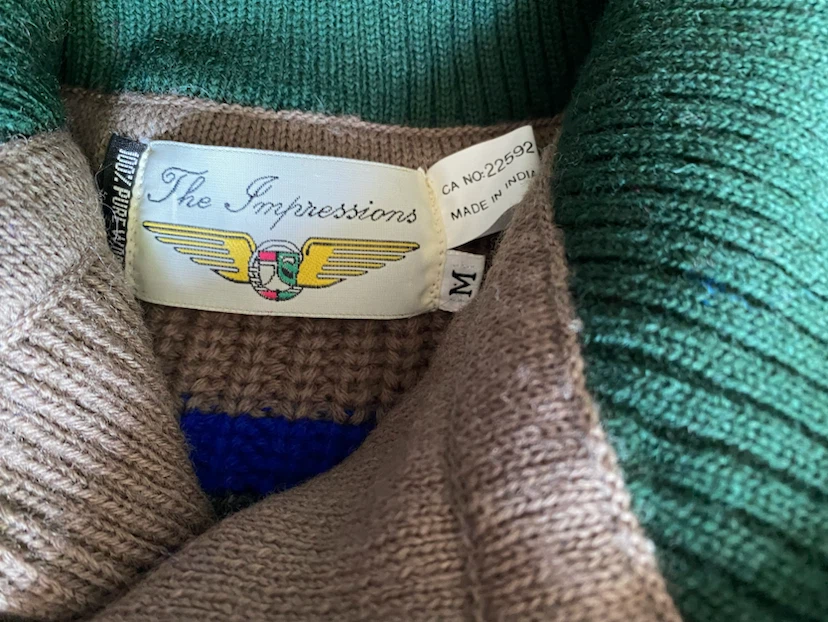 The Impressions Striped Knit Sweater - Size Medium - photo 4