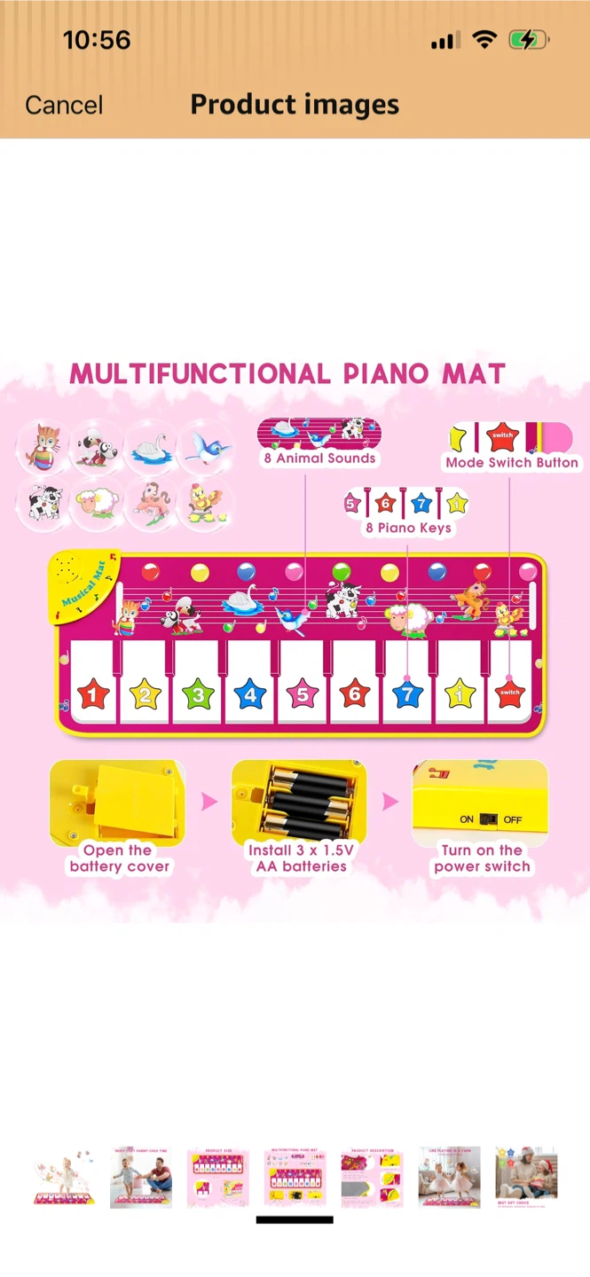 Brand New-Musical Piano Mat with Animal Sounds - photo 3