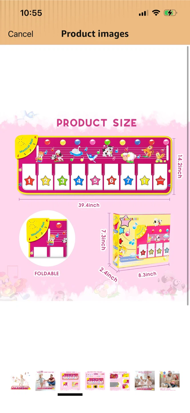 Brand New-Musical Piano Mat with Animal Sounds - photo 4