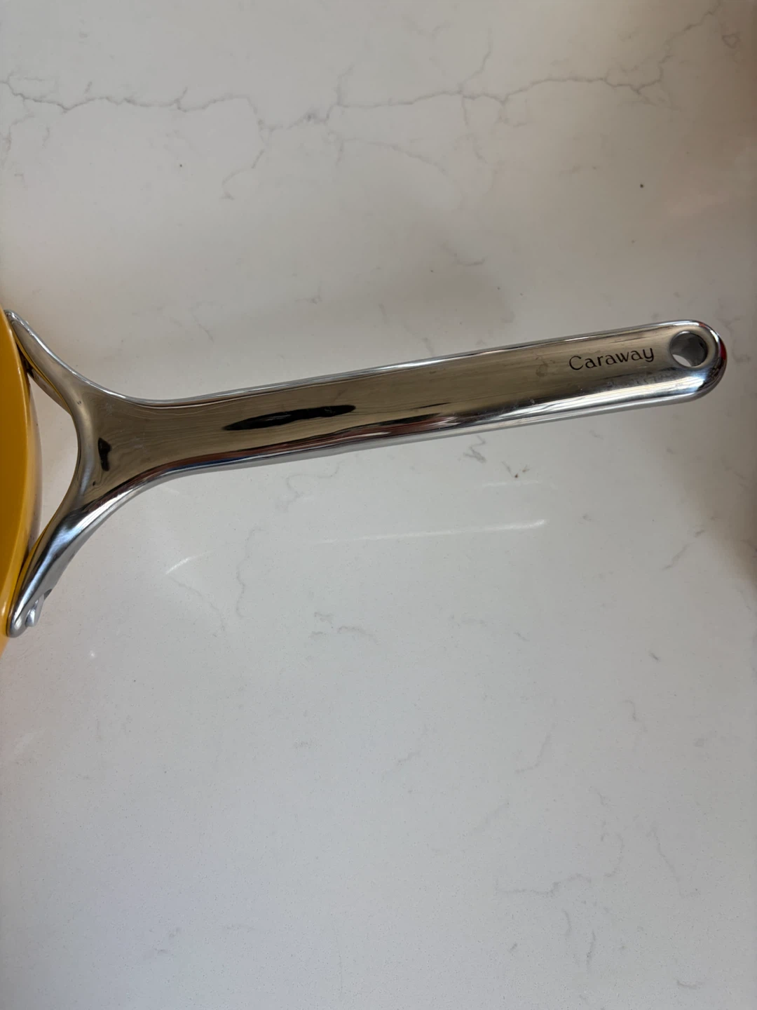 Caraway Yellow Nonstick Ceramic Frying Pan with Lid - photo 3