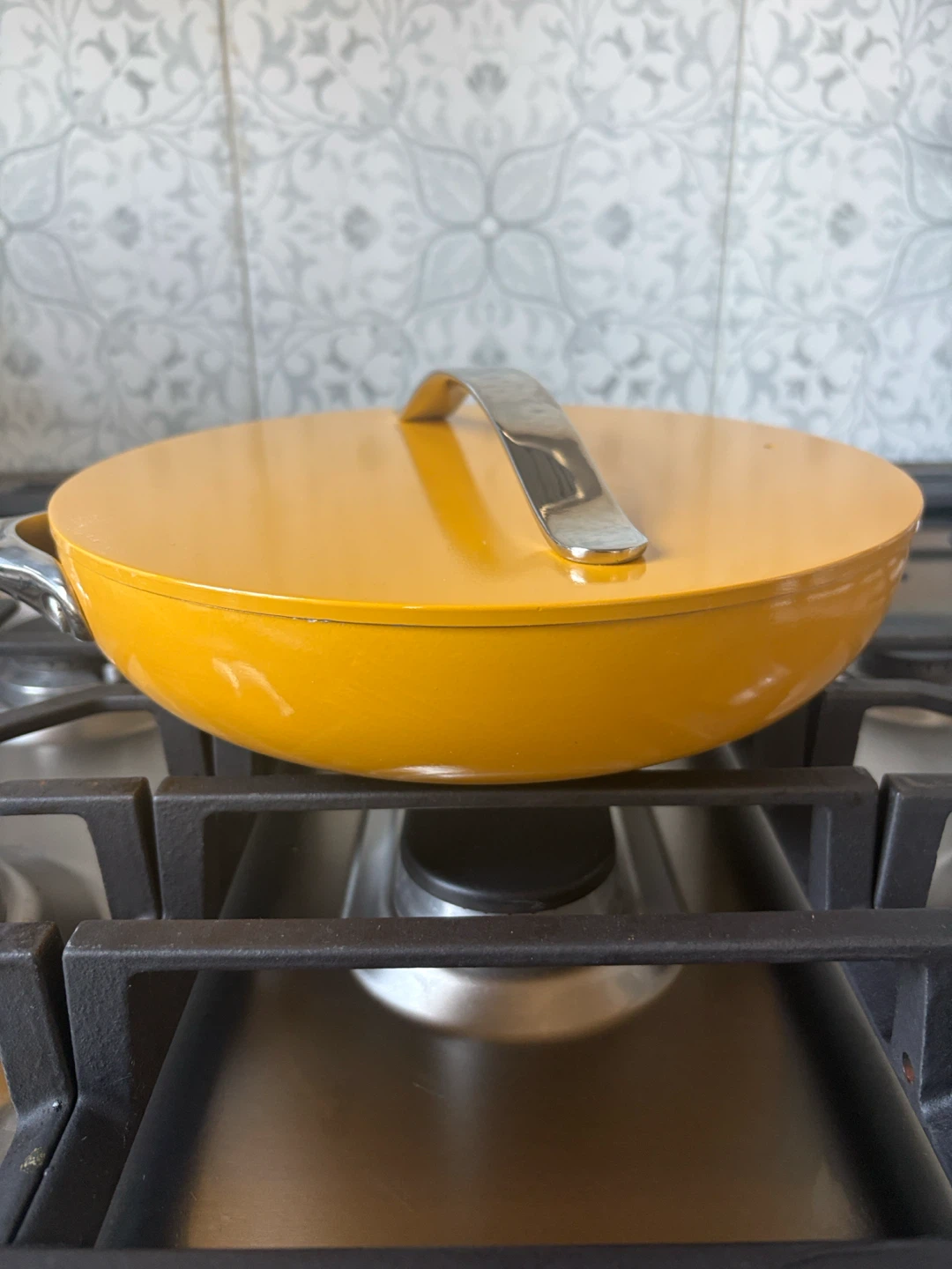 Caraway Yellow Nonstick Ceramic Frying Pan with Lid