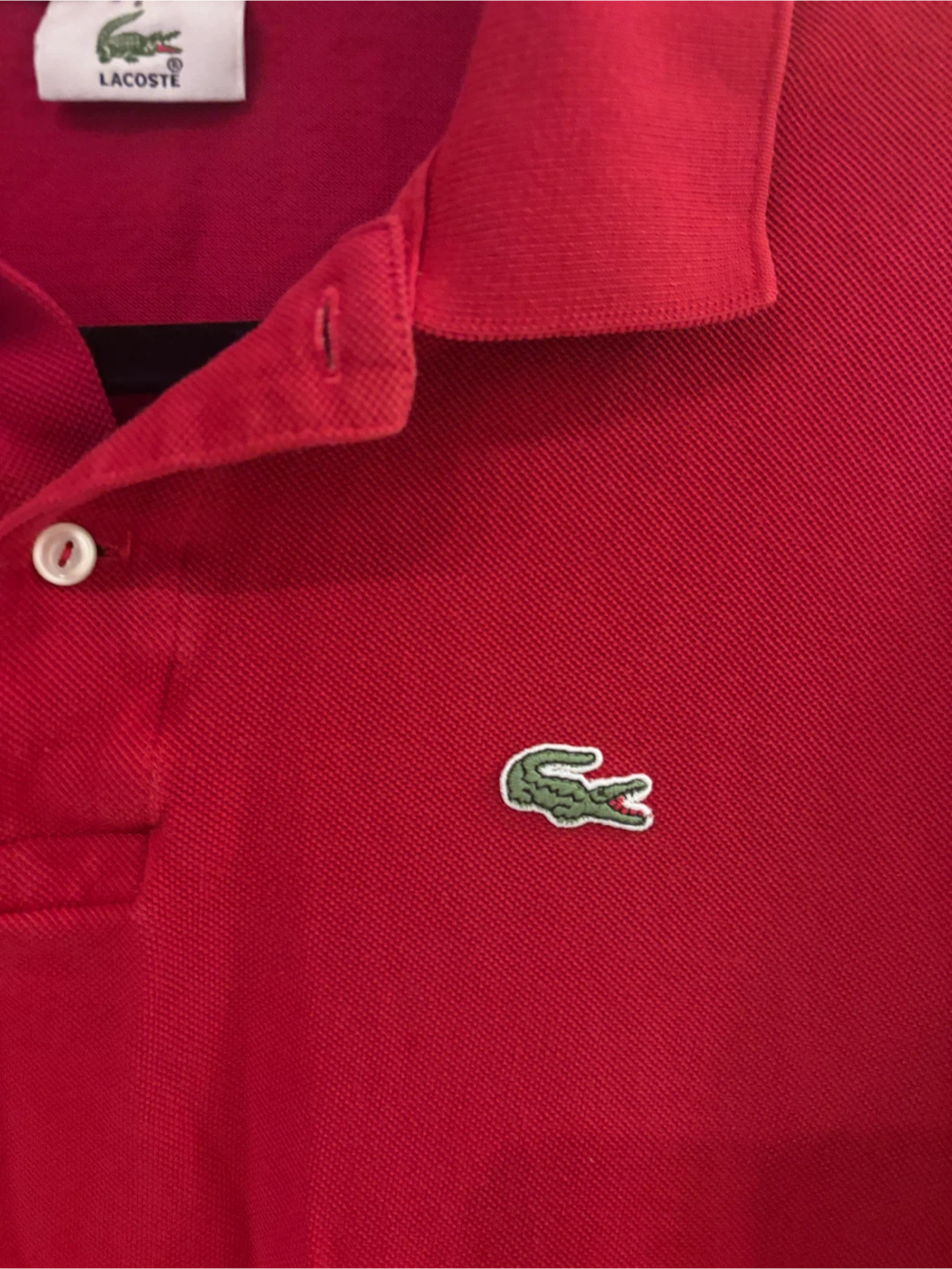 Lacoste Red Polo Shirt Size 6 - photo 3
