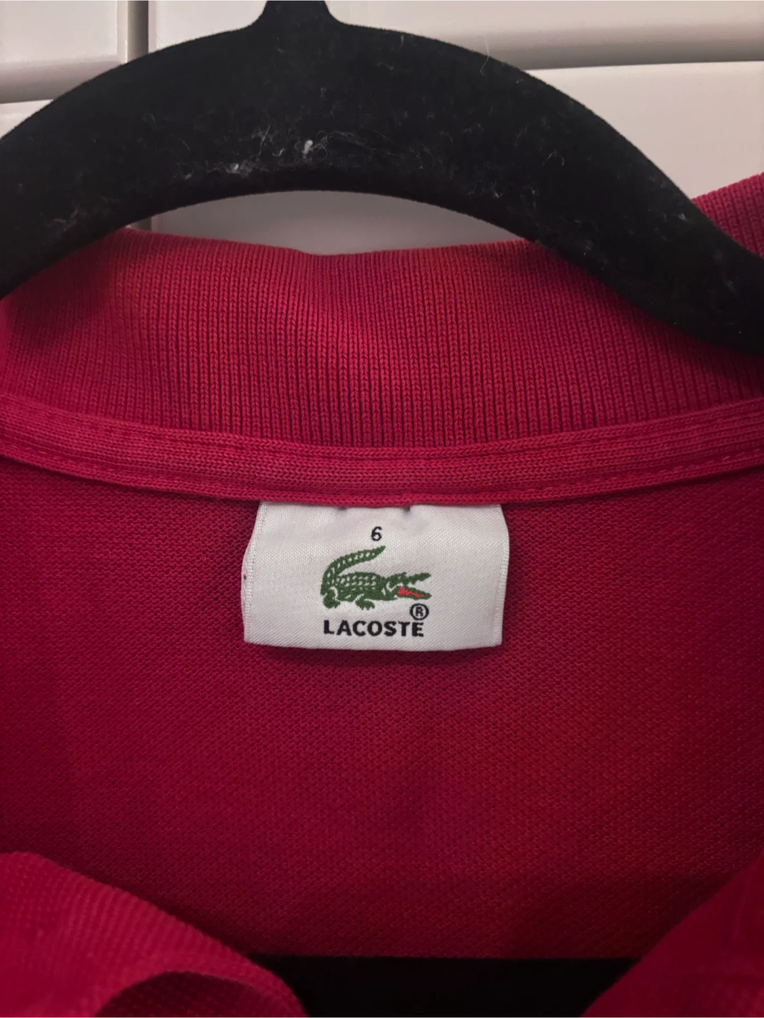 Lacoste Red Polo Shirt Size 6 - photo 4
