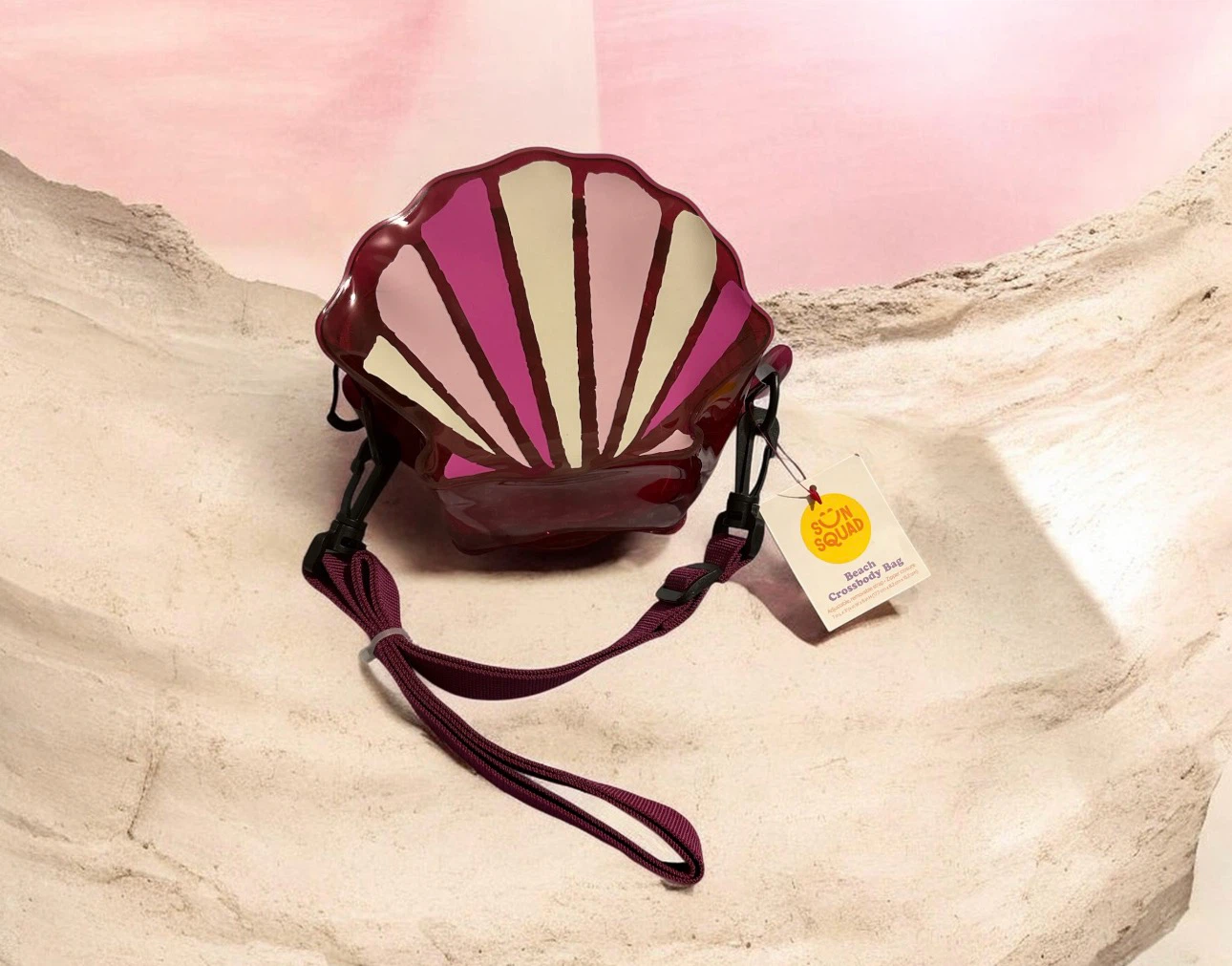 Sour Squad Shell Crossbody Bag - Pink/Cream - photo 3