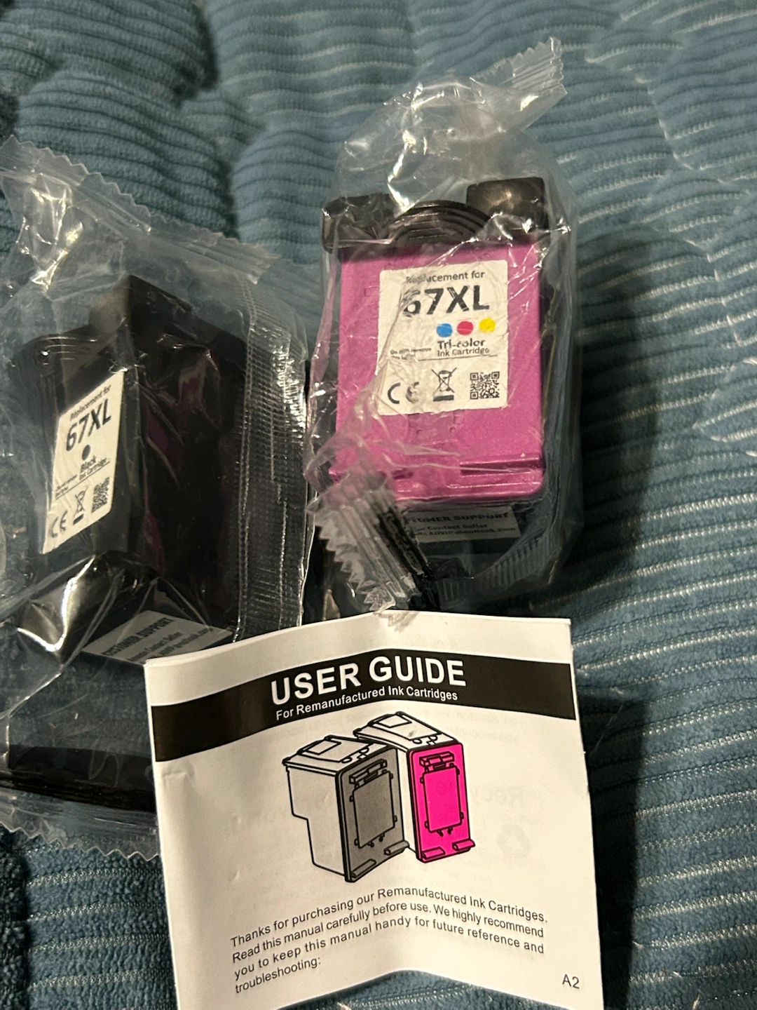 New-Replacement Ink Cartridges for HP 67XL (Black & Tri-Color) - photo 3