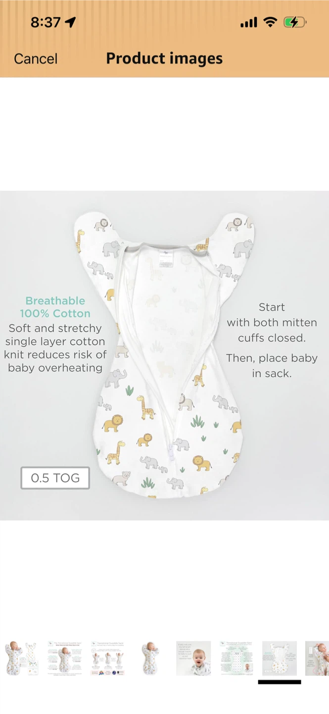 New-Halo Baby Transitional Swaddle Sack - Medium - photo 3