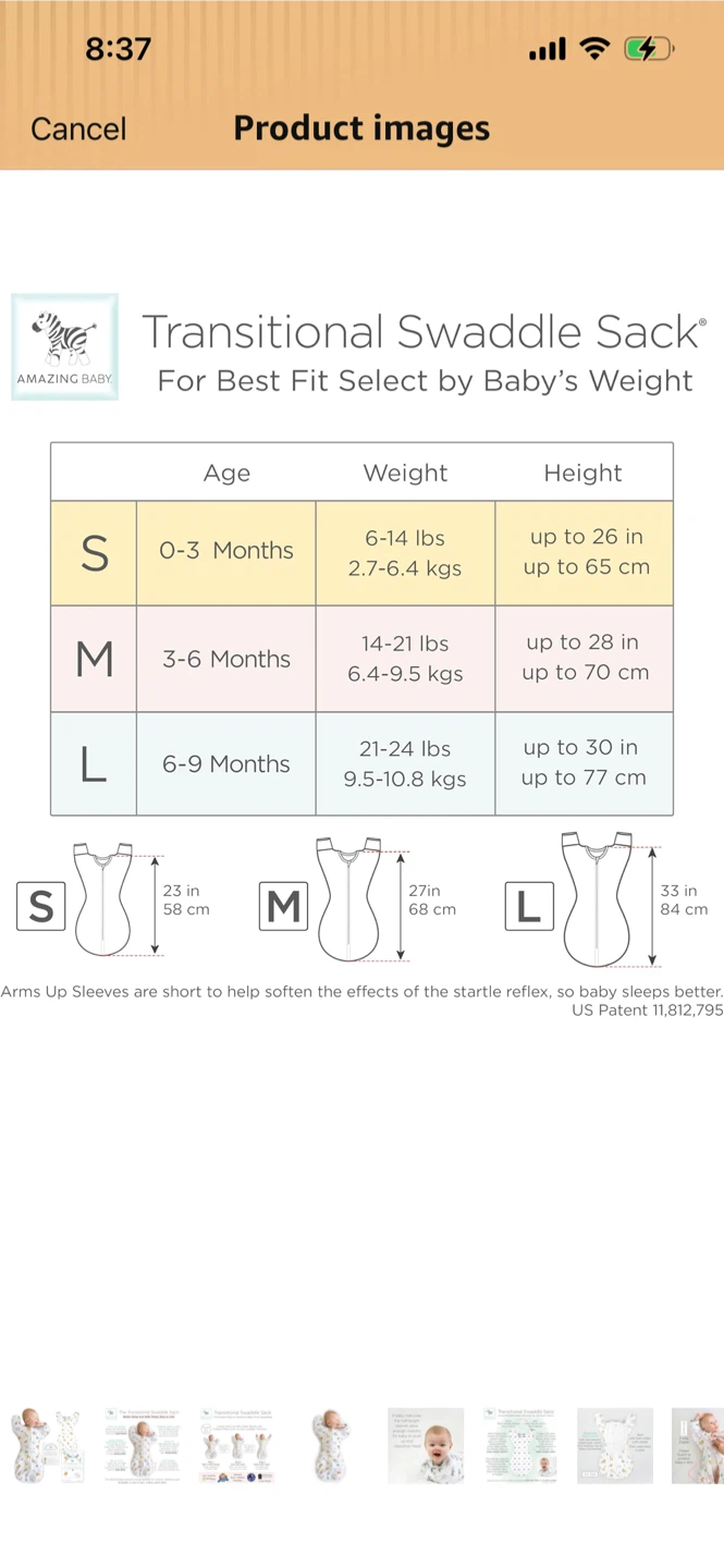 New-Halo Baby Transitional Swaddle Sack - Medium - photo 4