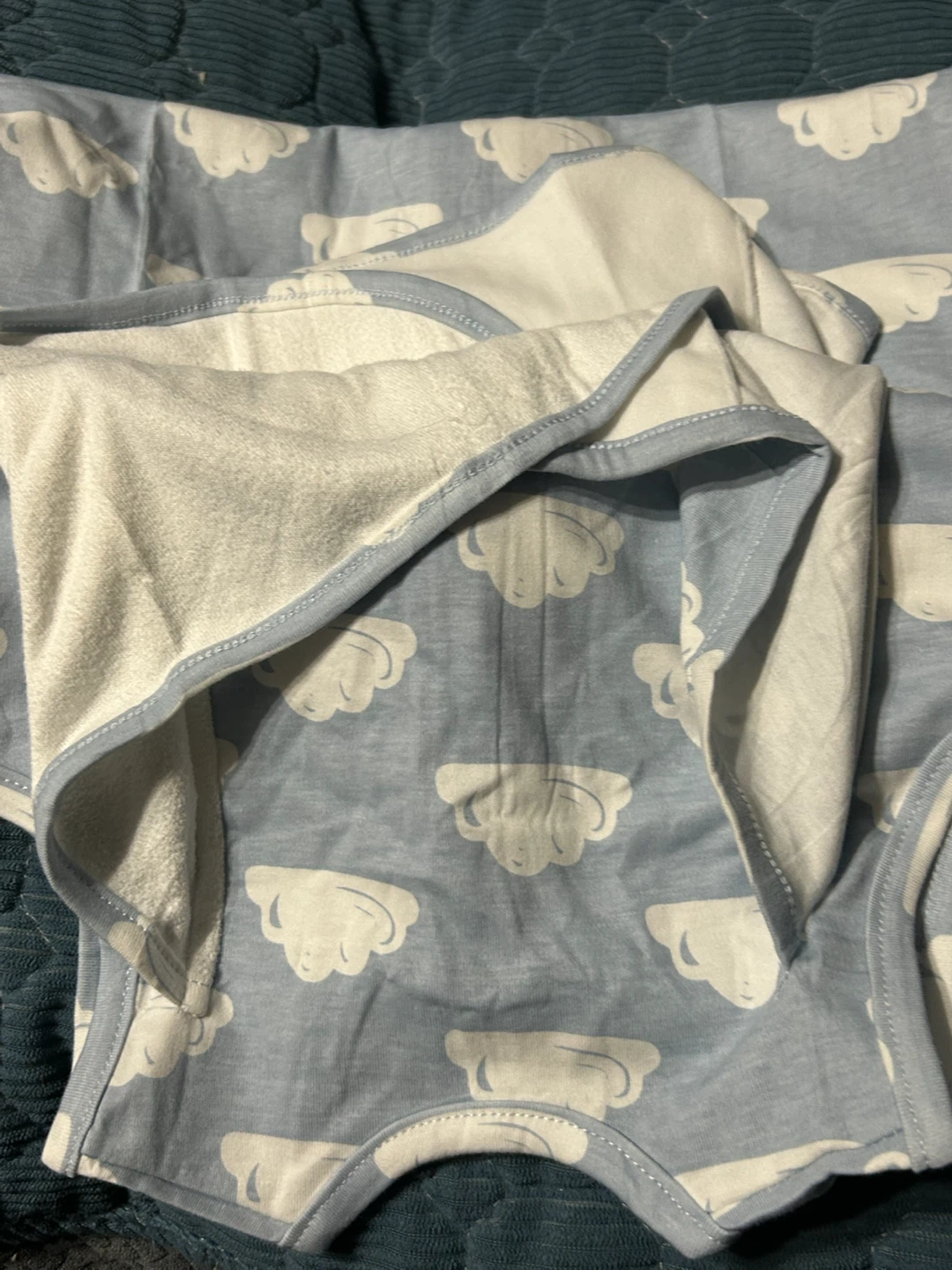 New-Baby Sleeping Bag with Clouds Print Medium Size - photo 4