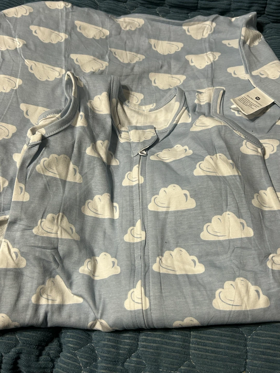 New-Baby Sleeping Bag with Clouds Print Medium Size - photo 5