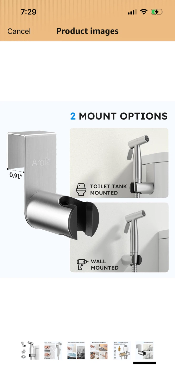 New-Arofa Stainless Steel Bidet Sprayer Set! - photo 2