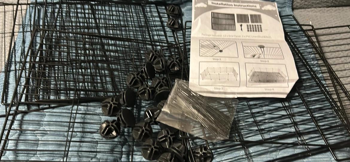 New-Modular Grid Pet Playpen Panels and Connectors - photo 5
