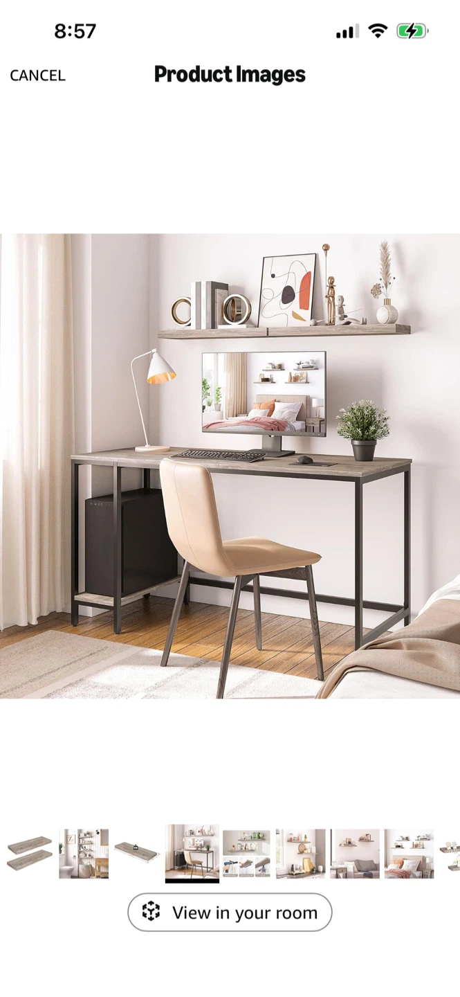 Brand New-HOOBRO Floating Shelves Set of 2 - Greige - photo 3