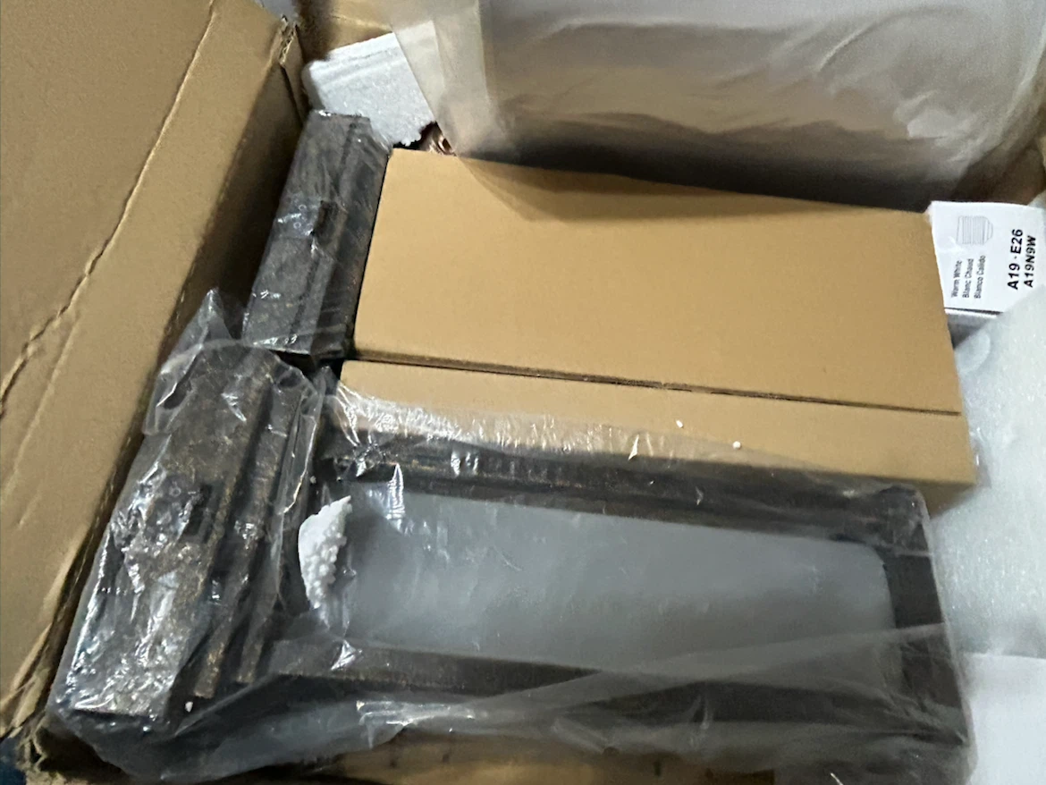 Brand New -2 pack Industrial Farmhouse Table Lamp with USB Ports - photo 5