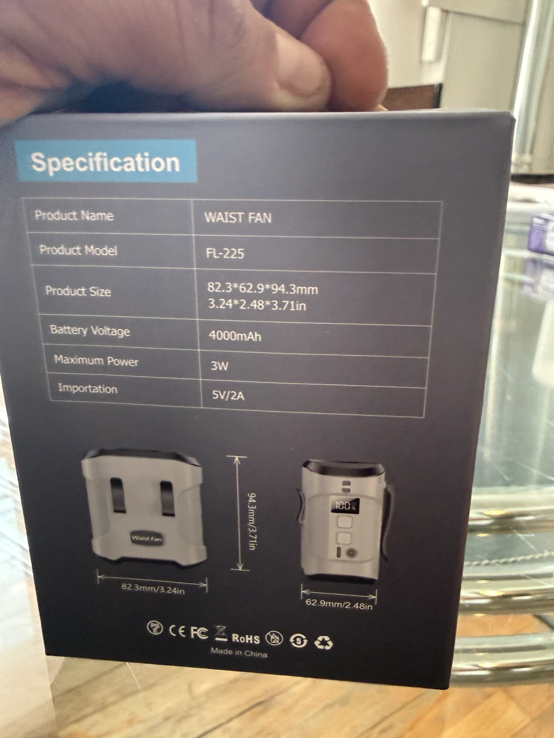 Waist Fan FL-225 - 4000mAh Battery - photo 4