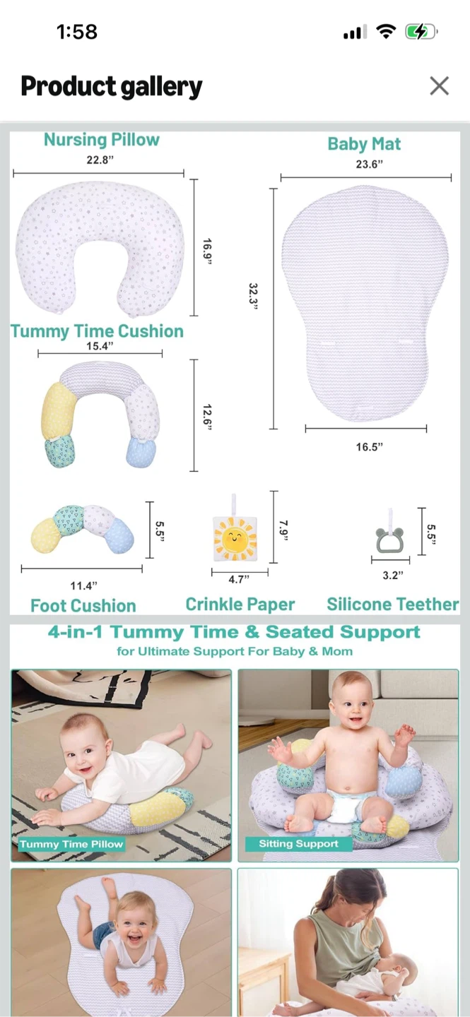 Brand New-Miimer 4-in-1 Tummy Time & Nursing Pillow - photo 4
