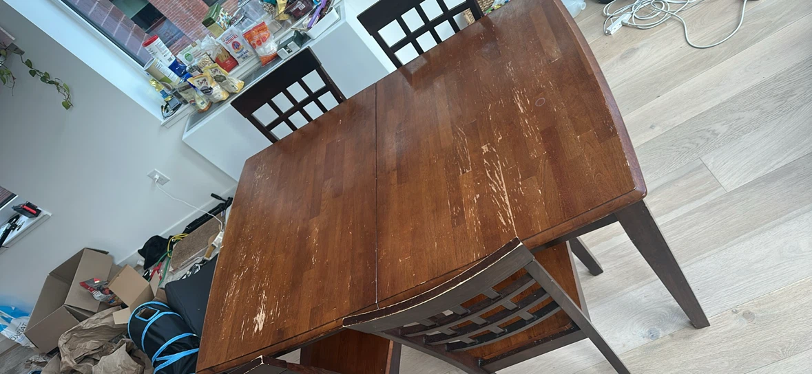 Wooden Dining Table with 4 Chairs - photo 2