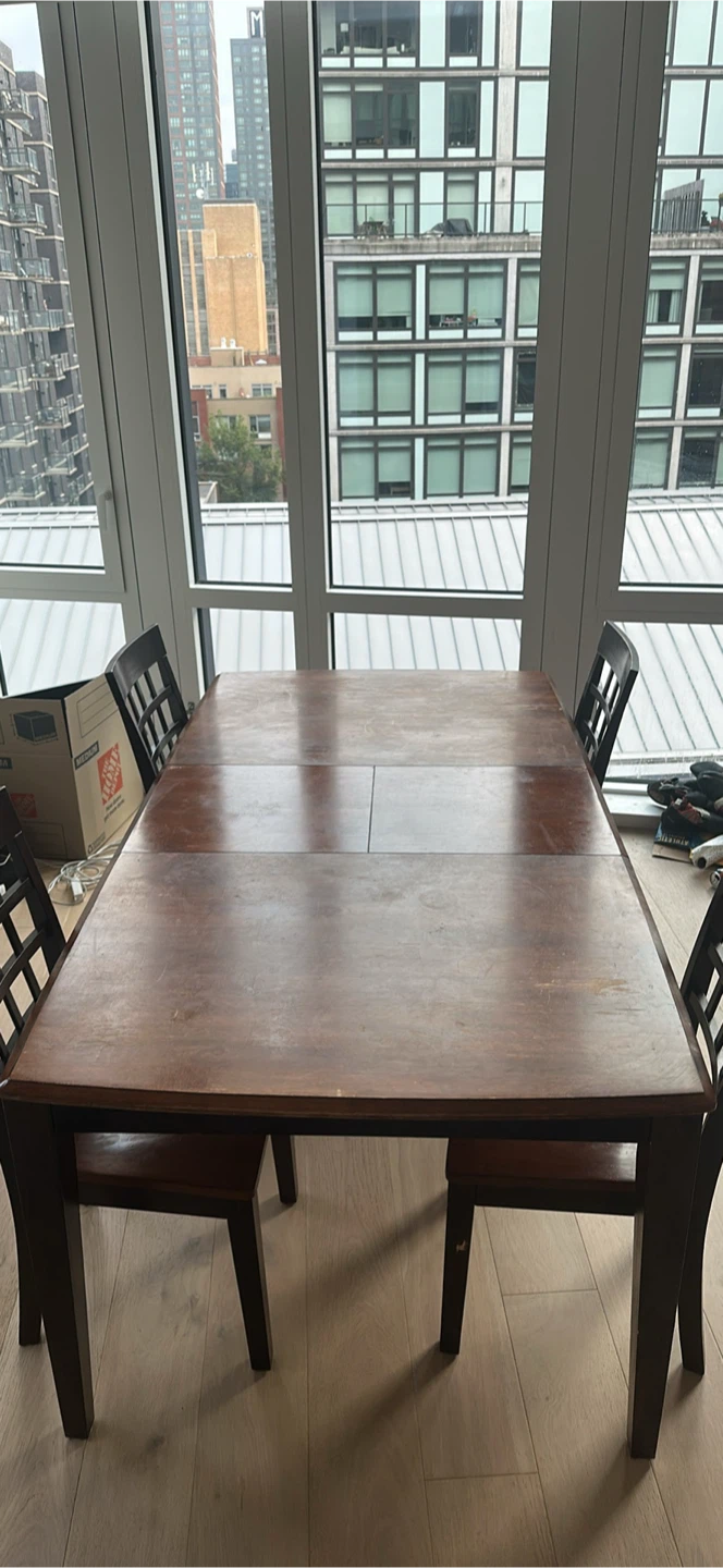 Wooden Dining Table with 4 Chairs - photo 4