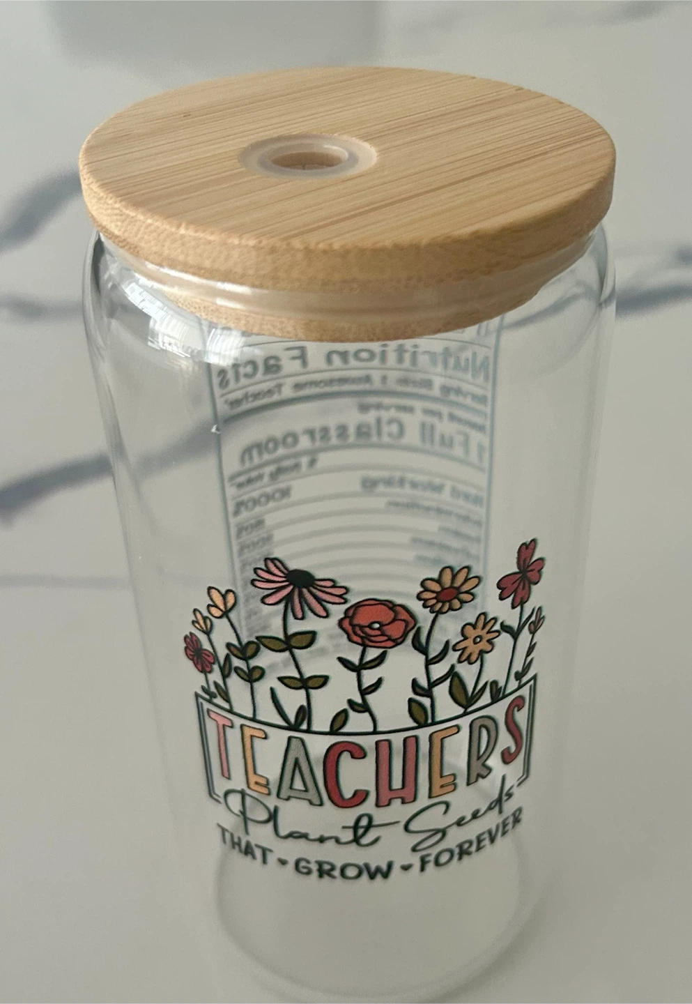 Teachers Plant Seeds Glass Tumbler (NEW!)