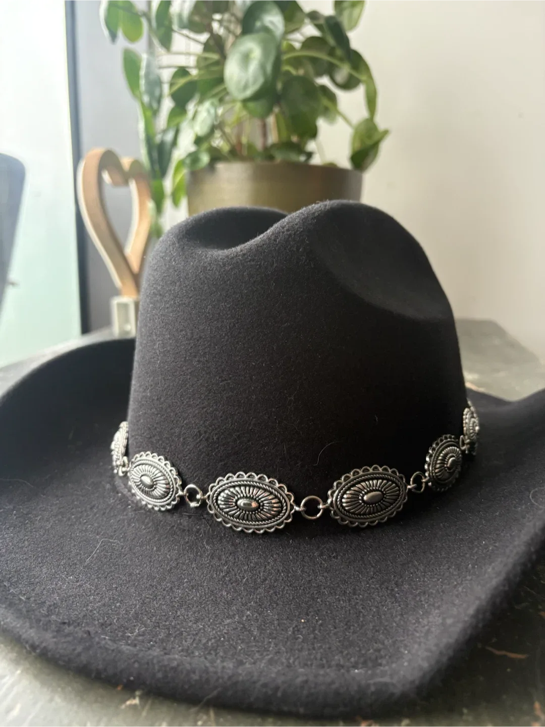Ardene Black Western Hat with Silver Embellishment - photo 2