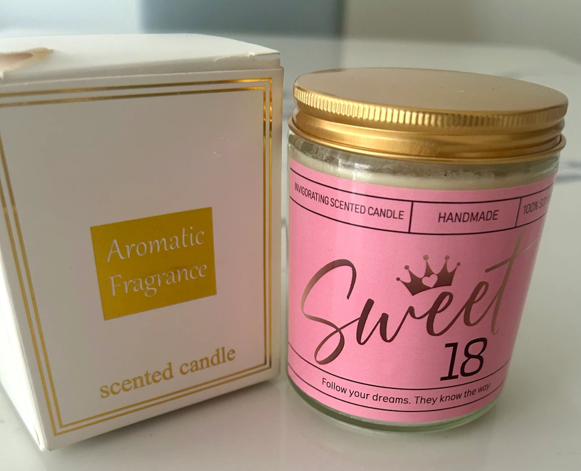 Sweet 18 Scented Soy Wax Candle (New!)