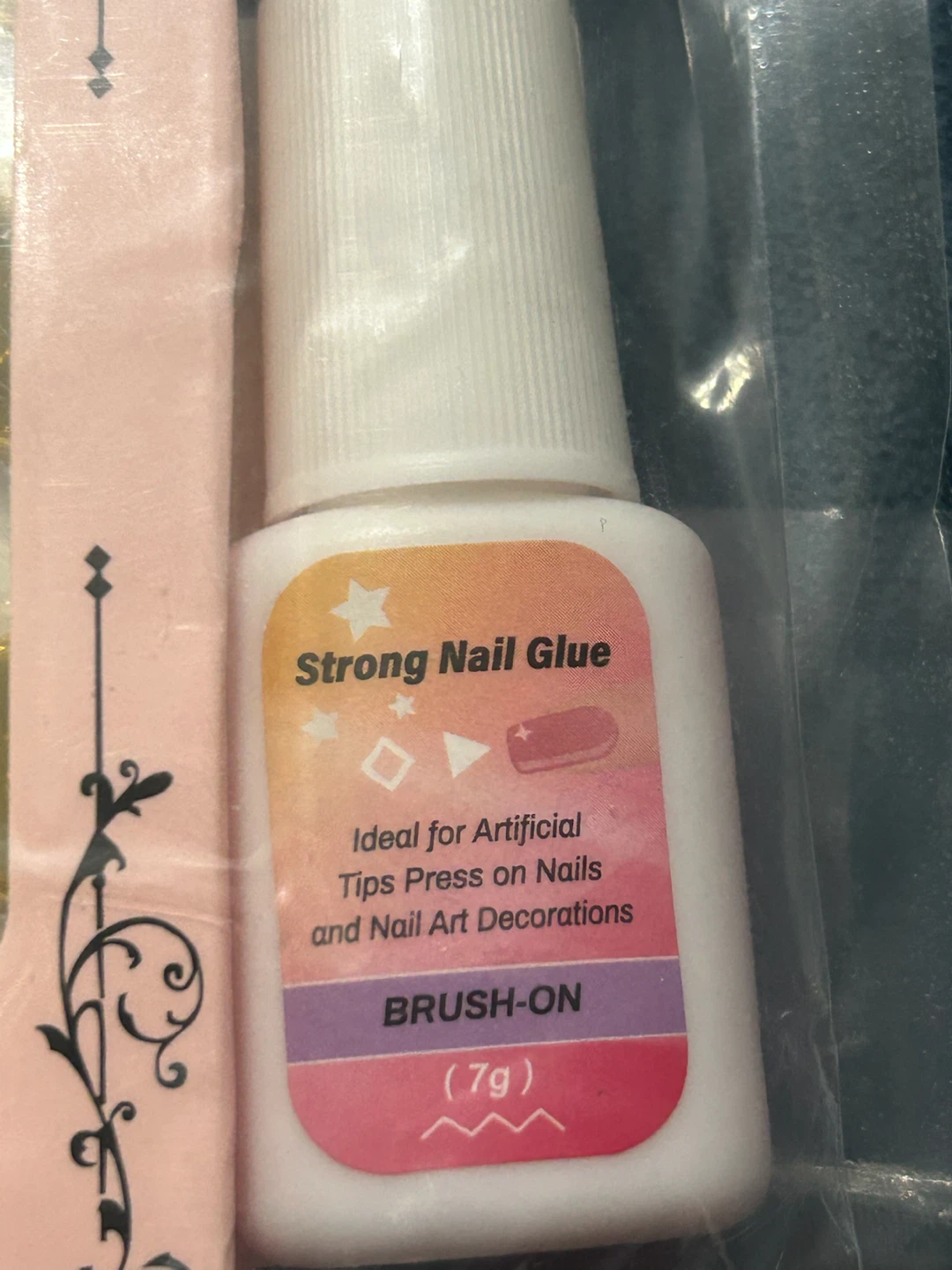 New-Nail Art Press On Tips & Glue Set & clear Nails - photo 4