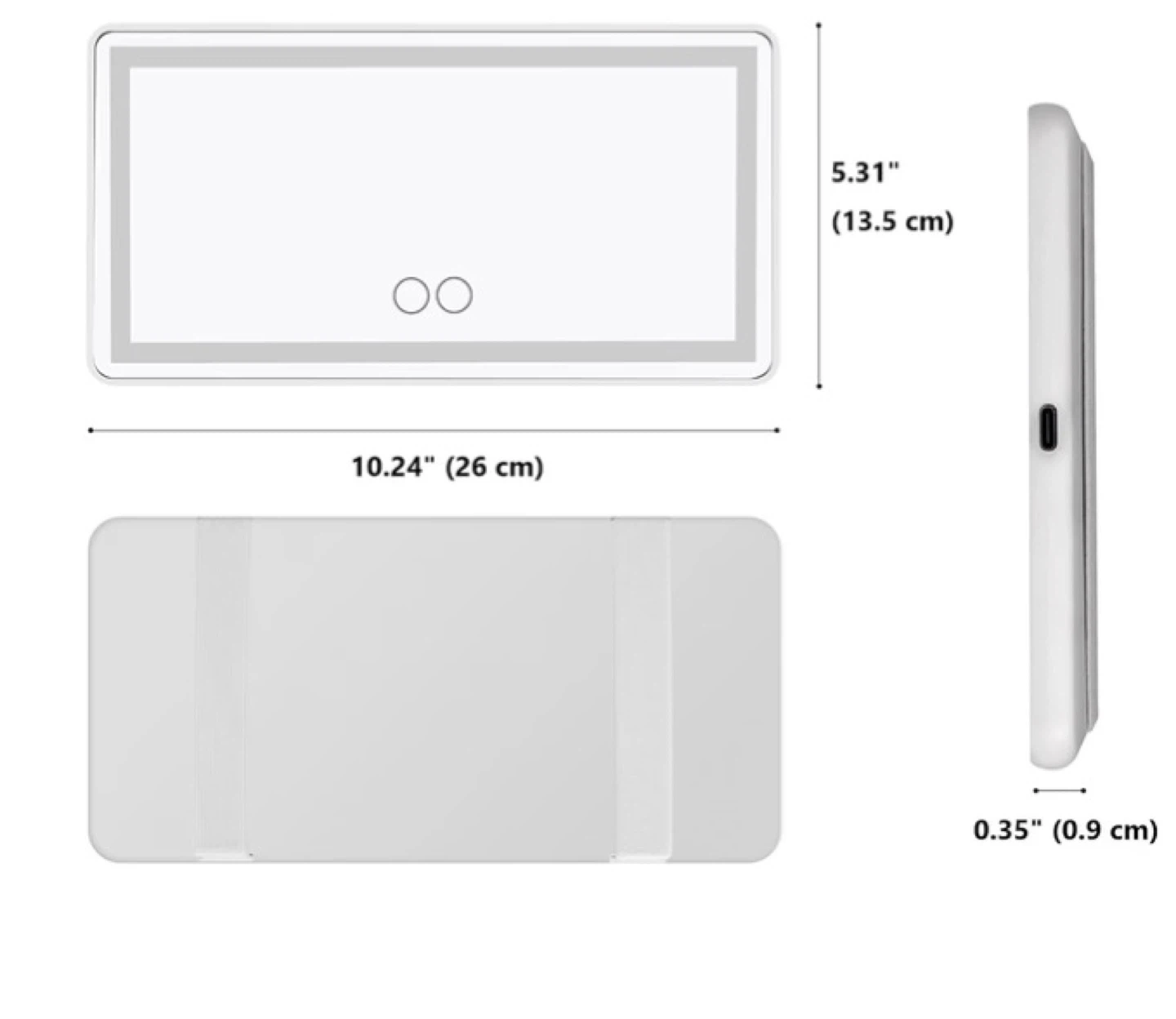 Lighted Vanity Mirror for Car Sun Visor - photo 2