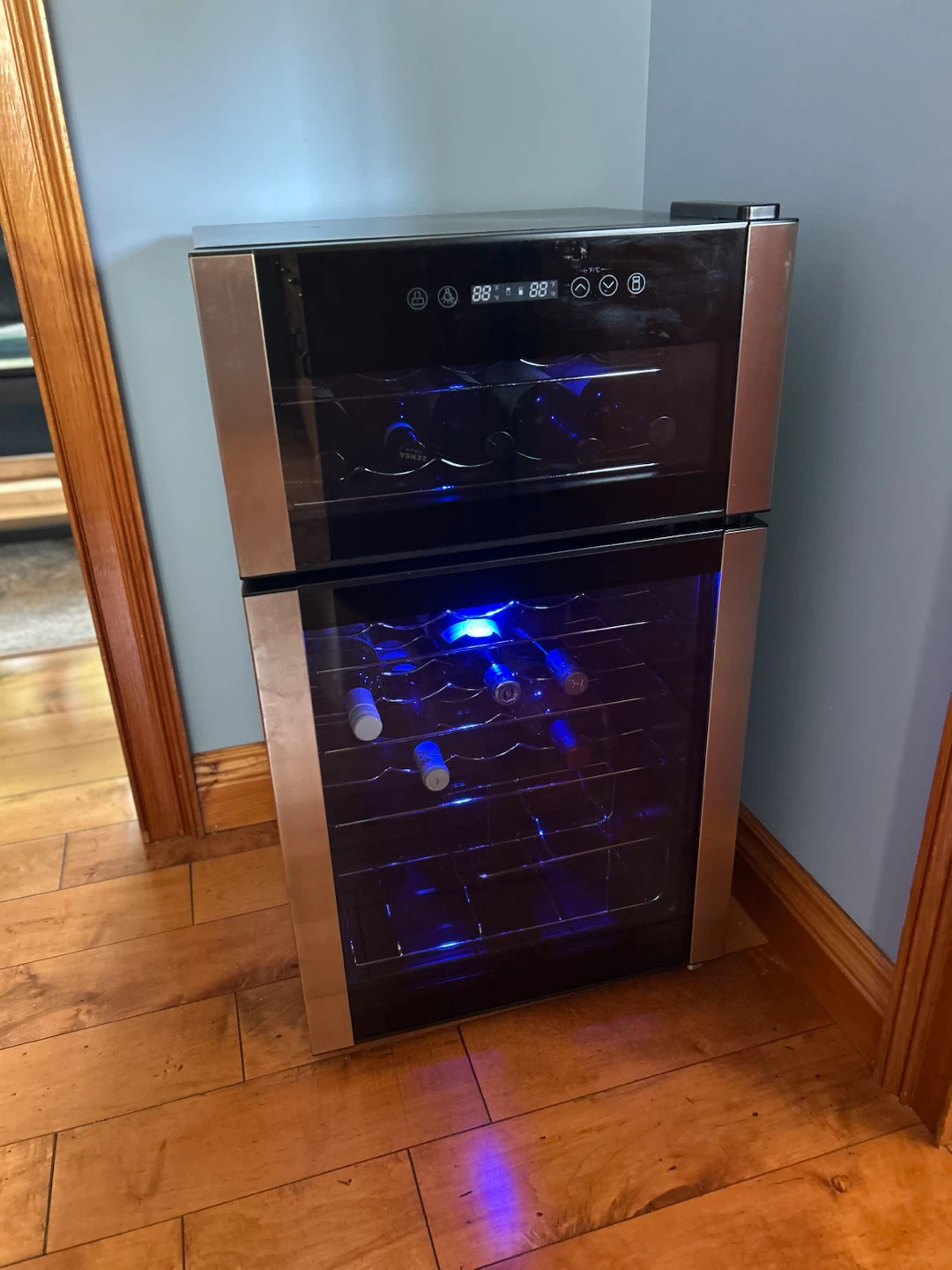 Compact Dual Zone Wine Fridge