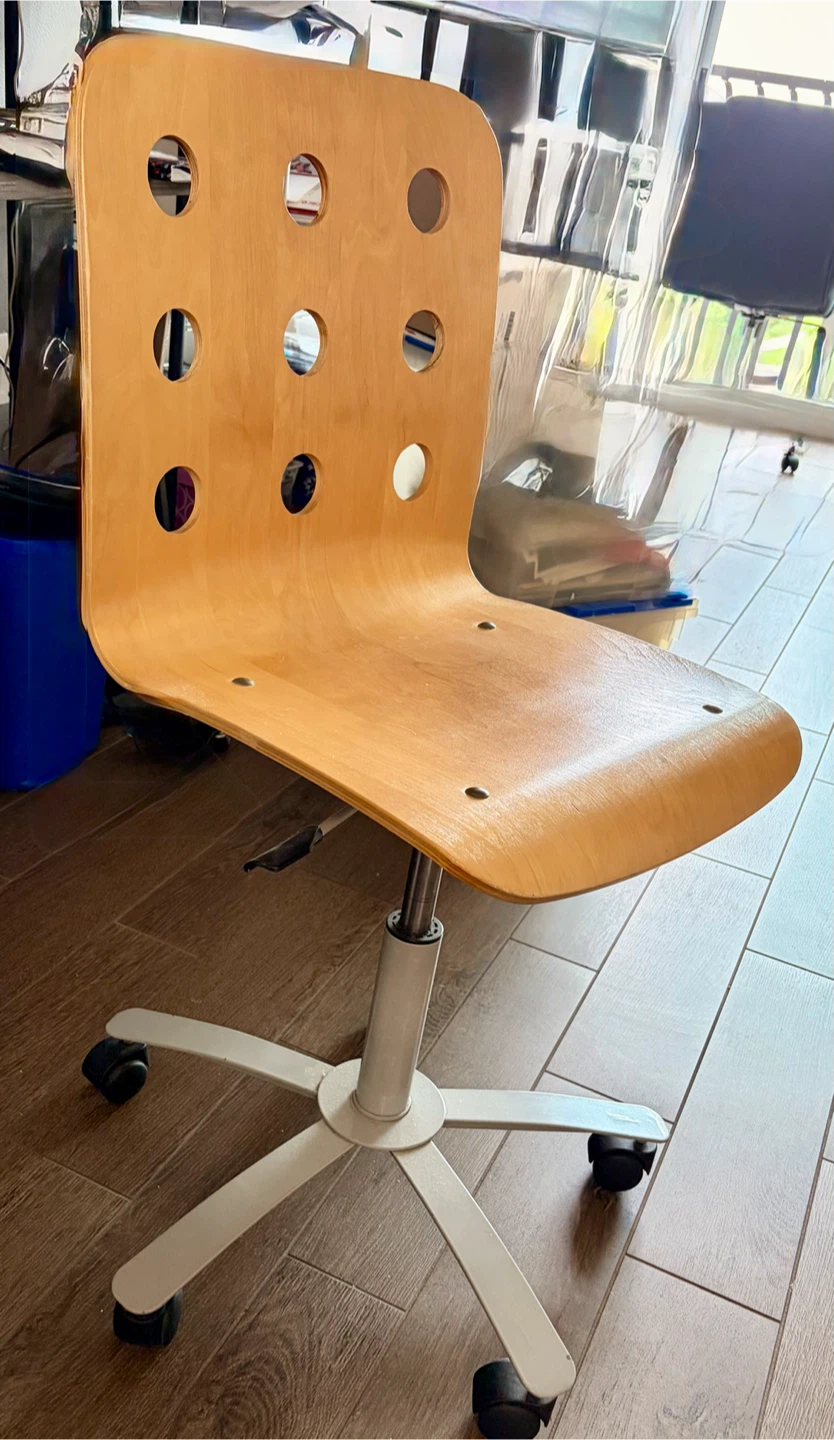IKEA Jules Wooden Swivel Office desk Chair - photo 2