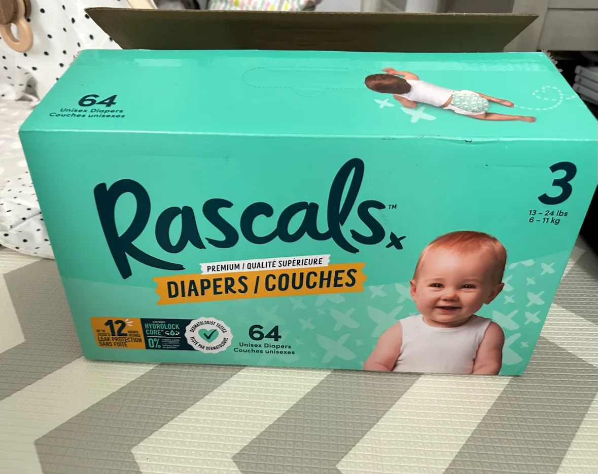 Rascals Unisex Diapers Size 3 - 29 Count - photo 2