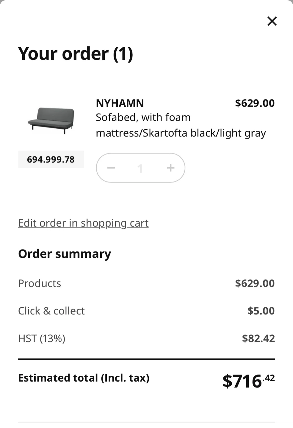 IKEA NYHAMN Sofa Bed with Foam Mattress - photo 5