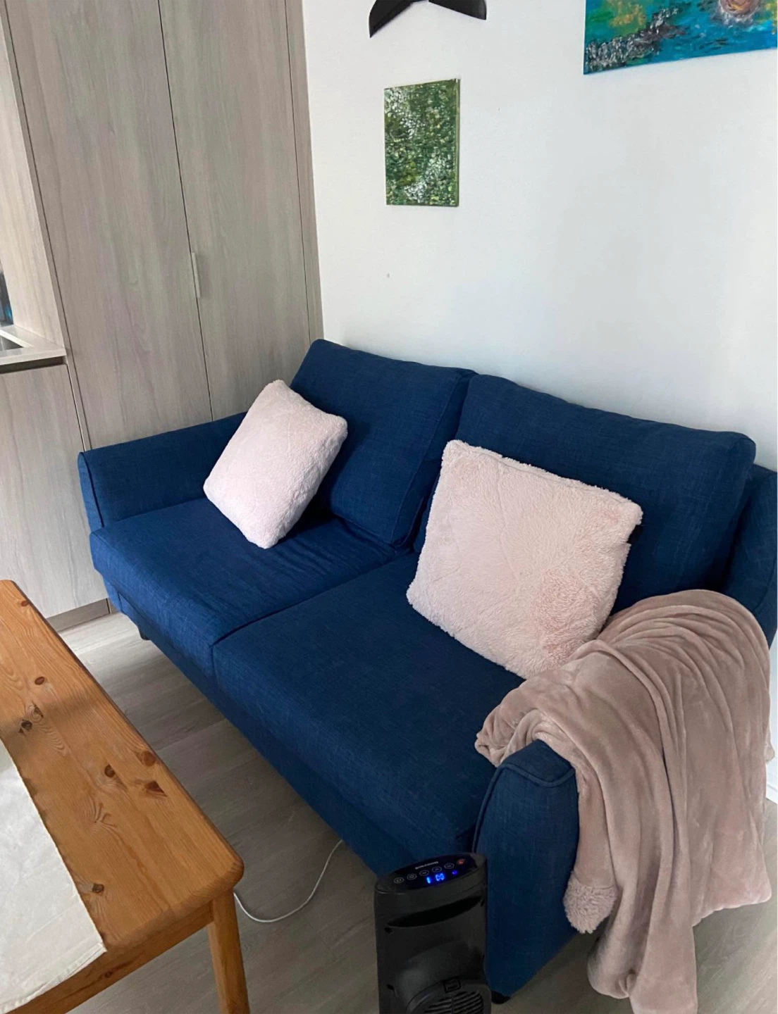 Blue Upholstered Sofa - photo 2