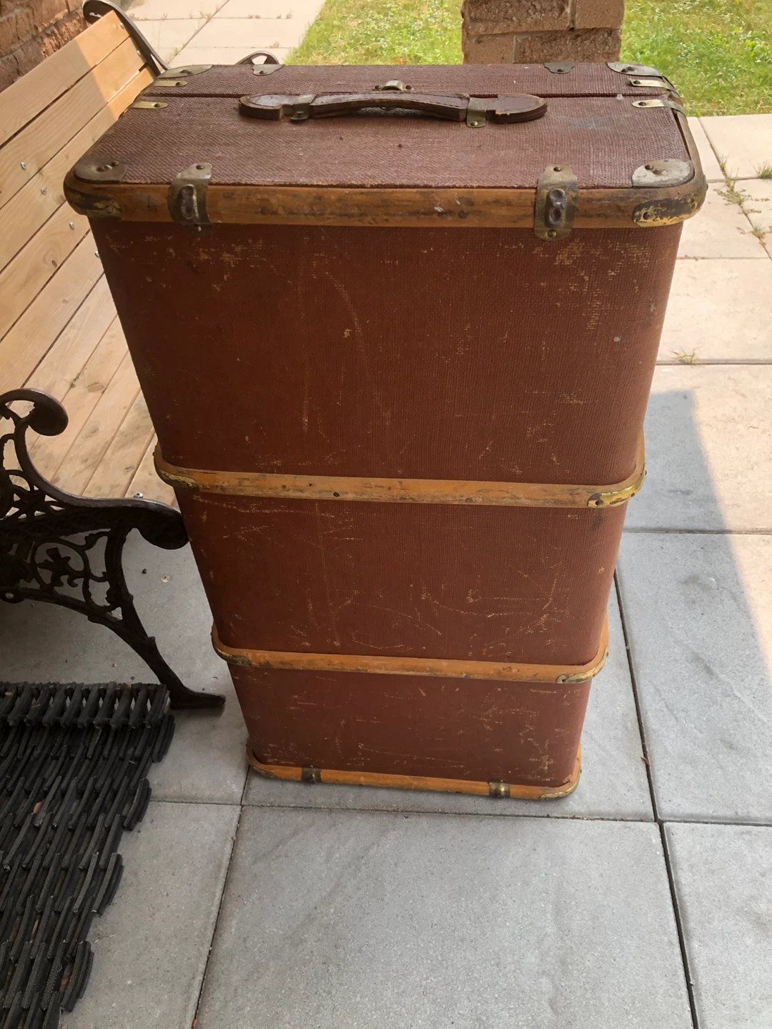 Vintage Brown Suitcase Trunk