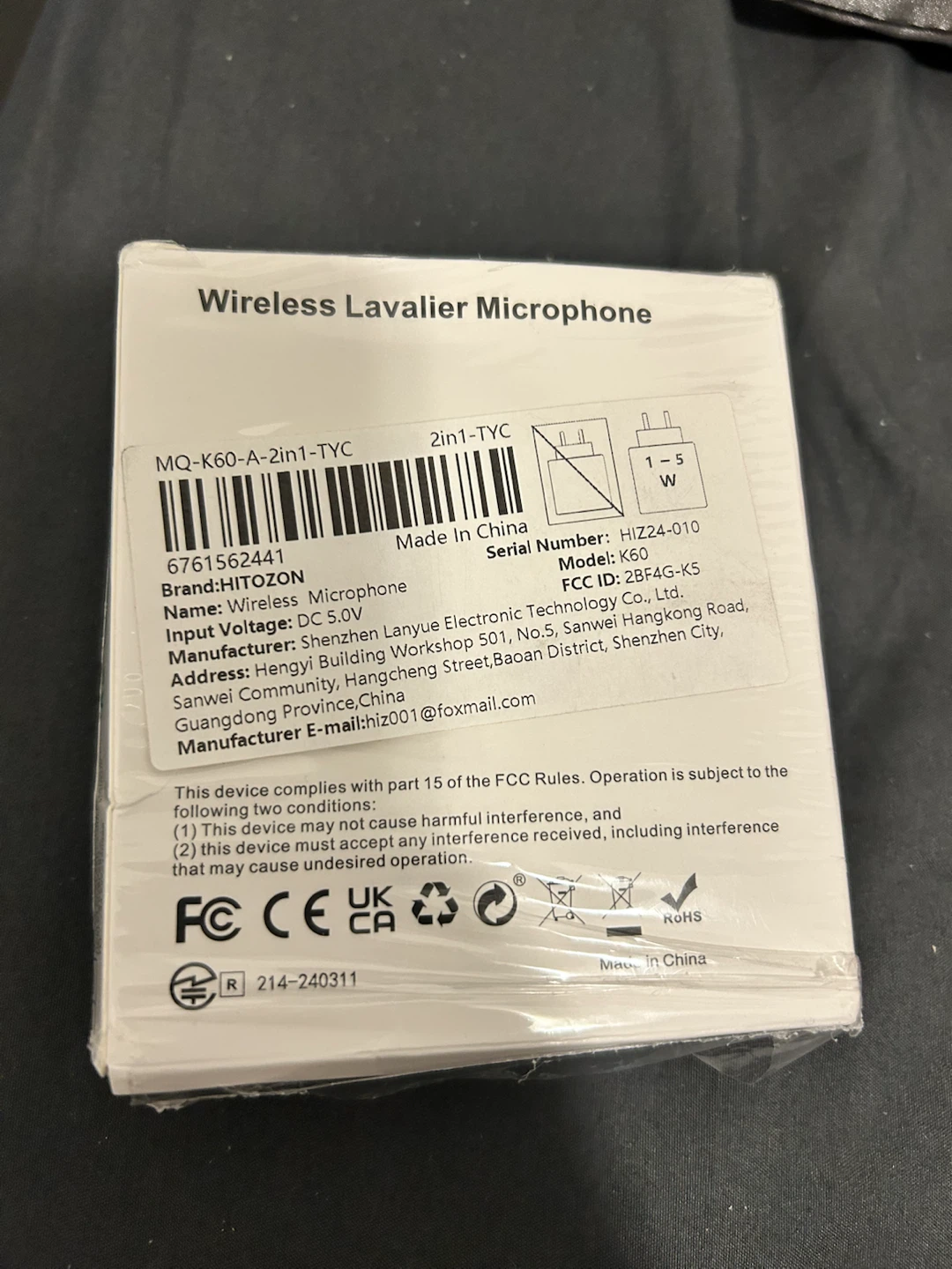HITOZON Wireless Lavalier Microphone System - photo 2