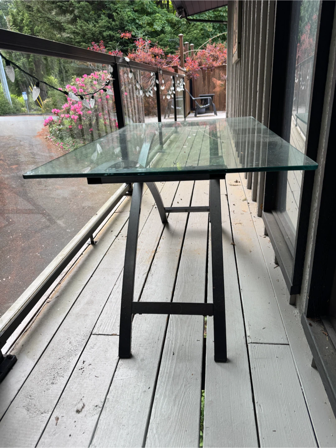 Glass top table - photo 3