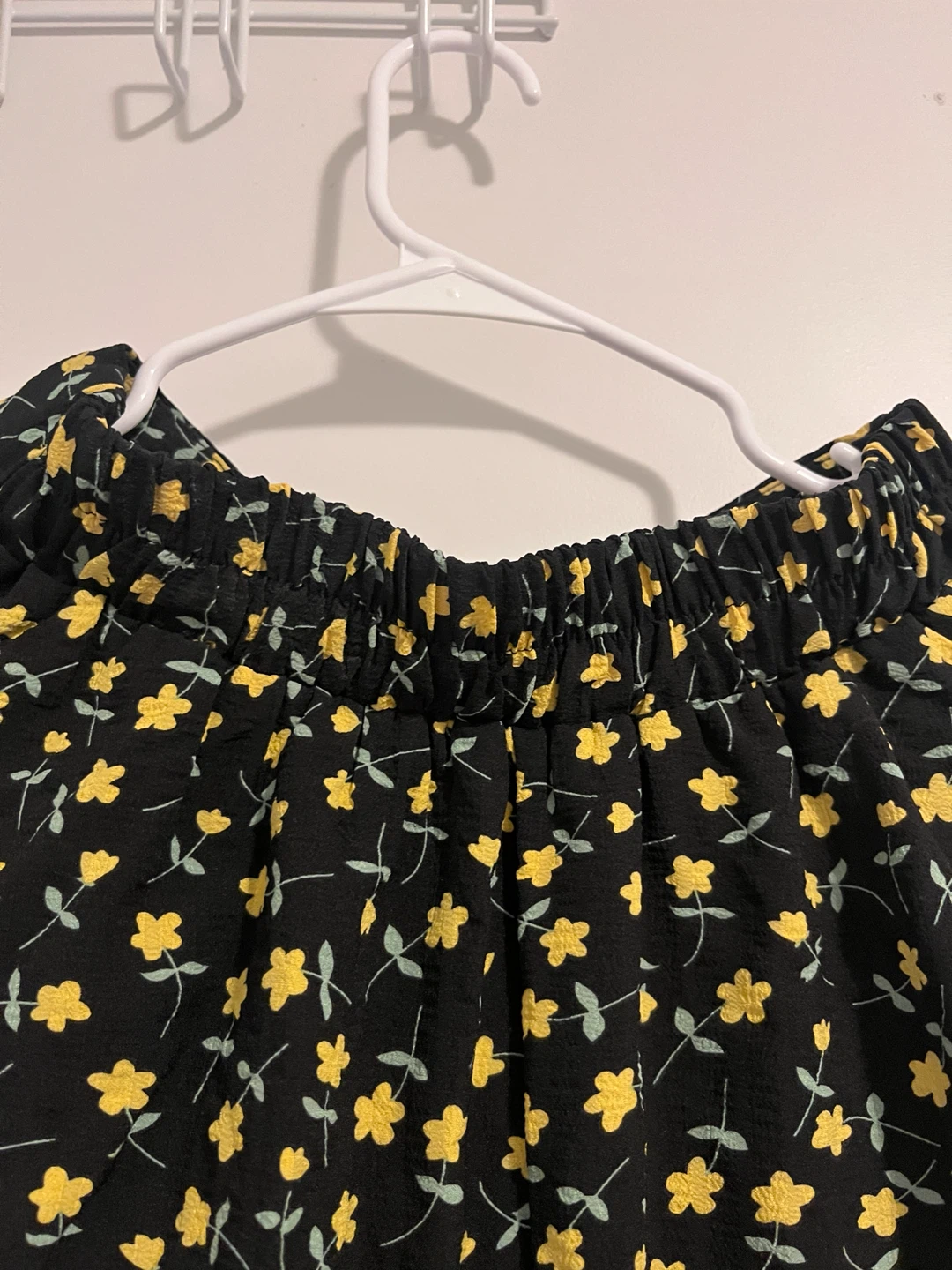 Black floral print midi skirt - photo 5
