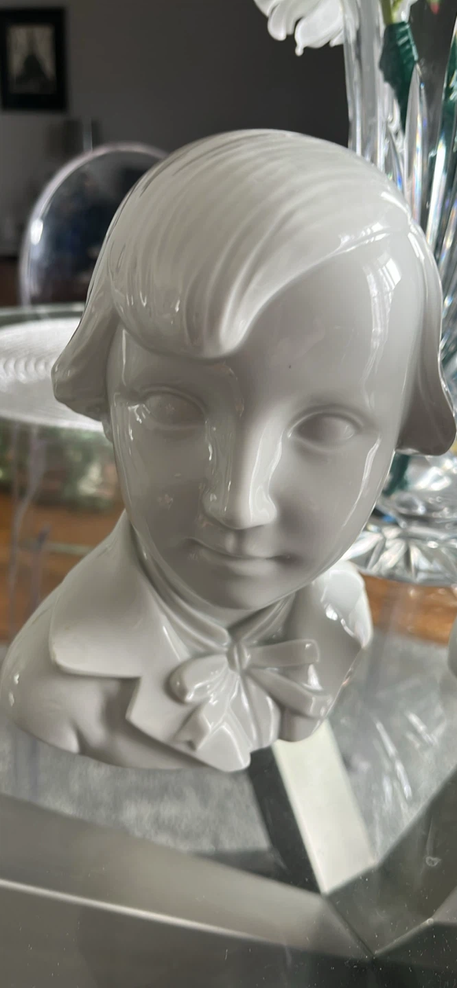 Vintage Ceramic Boy and Girl Bust Figurines - photo 3